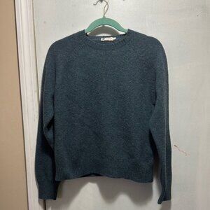 J. Crew Blue Crew Neck Sweater 100% lambs wool women’s large